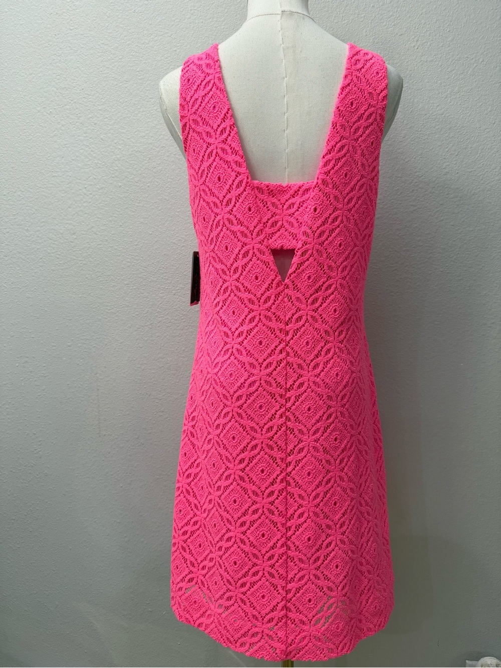 Lilly Pulitzer NWT Callie Shift Dress Trellis Lace Kir Royal Pink - Picture 5 of 6
